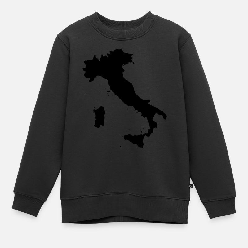 Italie - Sweat Premium enfant bio - noir