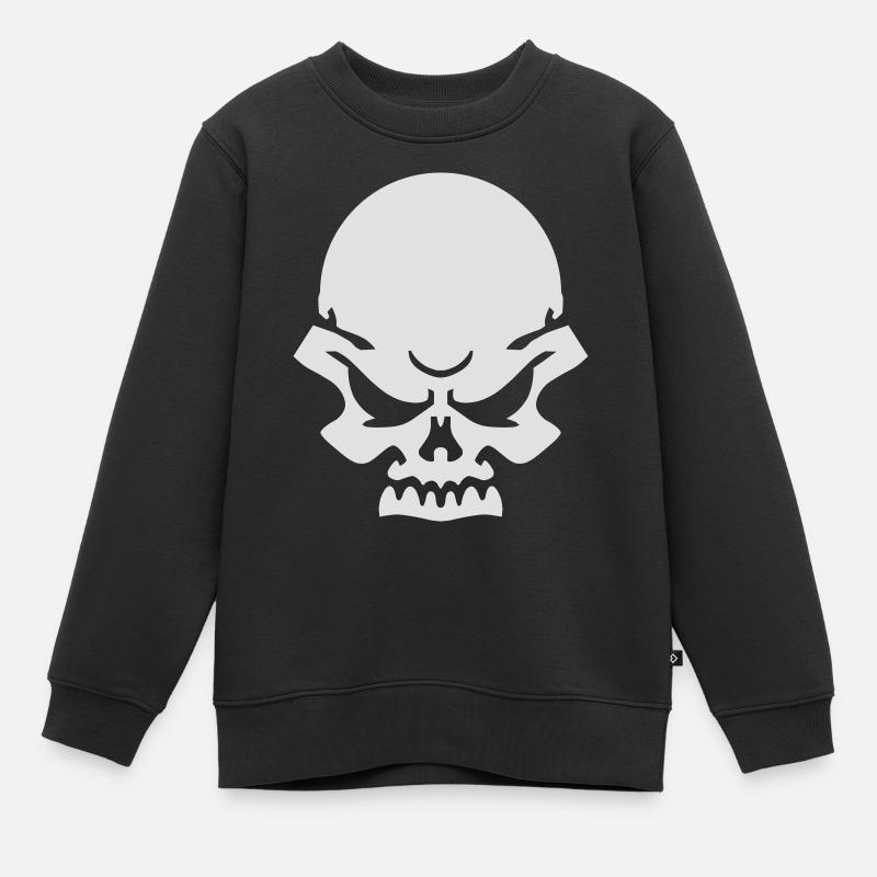 tête de mort - Sweat Premium enfant bio - noir
