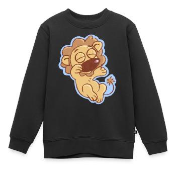 Lil' Lion Noah - Kinder Premium Organic Sweatshirt - Schwarz - Vorne - AI Model Kid Female (0cm)