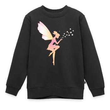 Elfe - Kinder Premium Organic Sweatshirt - Schwarz - Vorne - AI Model Kid Female (0cm)