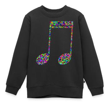 Musiknote - Kinder Premium Organic Sweatshirt - Schwarz - Vorne - AI Model Kid Female (0cm)