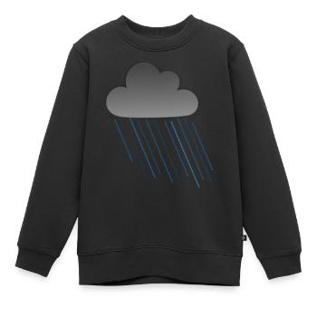 Regenwolke 2 - Kinder Premium Organic Sweatshirt - Schwarz - Vorne - AI Model Kid Female (0cm)