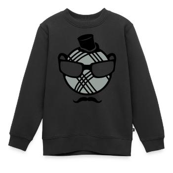 Petanque Ball Smiley-Schnurrbart Gläser - Kinder Premium Organic Sweatshirt - Schwarz - Vorne - AI Model Kid Female (0cm)