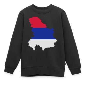 Serbien - Kinder Premium Organic Sweatshirt - Schwarz - Vorne - AI Model Kid Female (0cm)