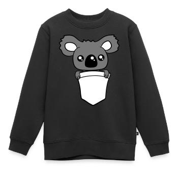 koala baer suess niedlich klein baby kind junges b - Kinder Premium Organic Sweatshirt - Schwarz - Vorne - AI Model Kid Female (0cm)