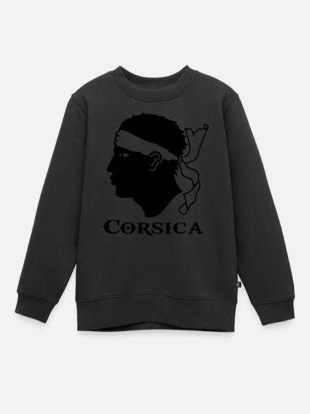 corsica corse - Sweat Premium enfant bio - noir