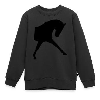 Dressur - Kinder Premium Organic Sweatshirt - Schwarz - Vorne - AI Model Kid Female (0cm)