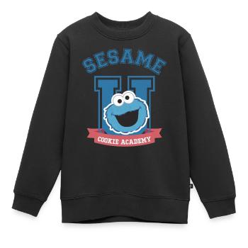 Sesamstraße Cookie Academy - Kinder Premium Organic Sweatshirt - Schwarz - Vorne - AI Model Kid Female (0cm)