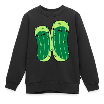 2 kleine gurken mit suessem - Kinder Premium Organic Sweatshirt - Schwarz - Vorne - AI Model Kid Female (0cm)
