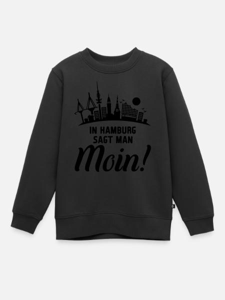 hamburg moin stadt - Kinder Premium Organic Sweatshirt - Schwarz