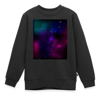 Galaxie - Nordlichter - Kinder Premium Organic Sweatshirt - Schwarz - Vorne - AI Model Kid Female (0cm)