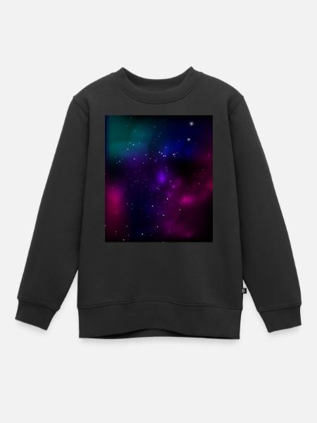 Galaxie - Nordlichter - Kinder Premium Organic Sweatshirt - Schwarz