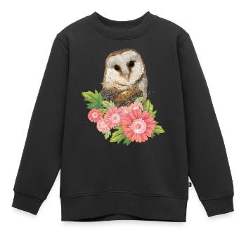 Gemeine Eule - Kinder Premium Organic Sweatshirt - Schwarz - Vorne - AI Model Kid Female (0cm)