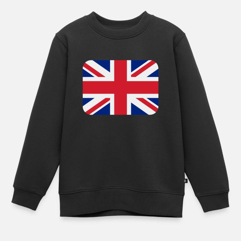 Union Jack - Sweat Premium enfant bio - noir