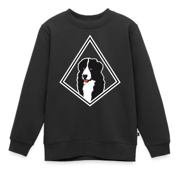 Hund Raute Design - Kinder Premium Organic Sweatshirt - Schwarz - Vorne - AI Model Kid Female (0cm)