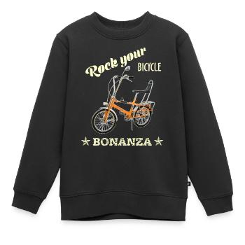 Bonanza Bike Bicycle Rock your - Kinder Premium Organic Sweatshirt - Schwarz - Vorne - AI Model Kid Female (0cm)