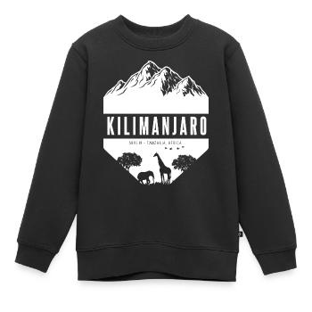Tanzanie - Sweat Premium enfant bio - noir - Devant - AI Model Kid Female (0cm)