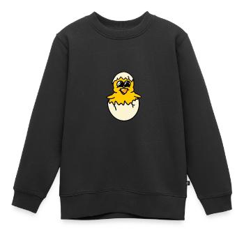 chick - Kids Premium Organic Sweatshirt - black - Front - AI Model Kid Female (0cm)