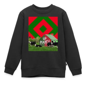Mayo GAA - Kinder Premium Organic Sweatshirt - Schwarz - Vorne - AI Model Kid Female (0cm)