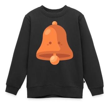 Cloche - Sweat Premium enfant bio - noir - Devant - AI Model Kid Female (0cm)