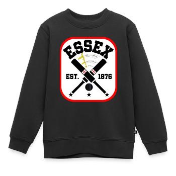 Cricket du comté d’Essex - Sweat Premium enfant bio - noir - Devant - AI Model Kid Female (0cm)