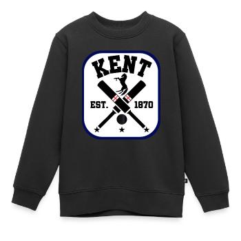 Cricket du comté de Kent - Sweat Premium enfant bio - noir - Devant - AI Model Kid Female (0cm)