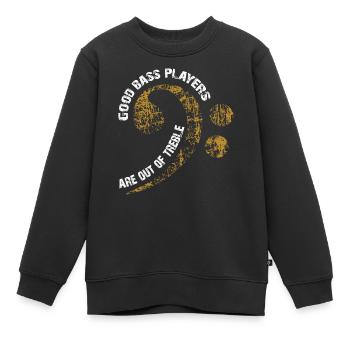 Clé de bas avec sort - Sweat Premium enfant bio - noir - Devant - AI Model Kid Female (0cm)