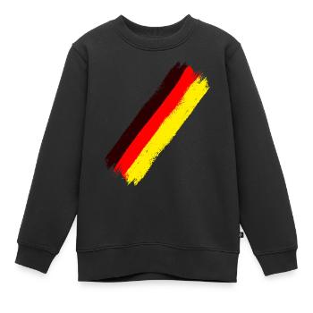 Allemagne Flagge Deutsche Flagge Germany - Sweat Premium enfant bio - noir - Devant - AI Model Kid Female (0cm)