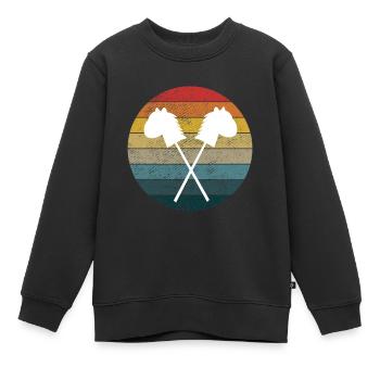 Hobby Horserin Hobby-Horsing Hobby Horsing Pferde - Kinder Premium Organic Sweatshirt - Schwarz - Vorne - AI Model Kid Female (0cm)