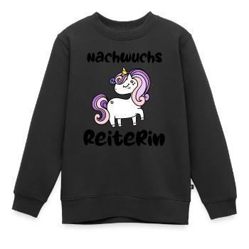Nachwuchsreiterin Baby Party Reiten Pferde Pferd - Kinder Premium Organic Sweatshirt - Schwarz - Vorne - AI Model Kid Female (0cm)