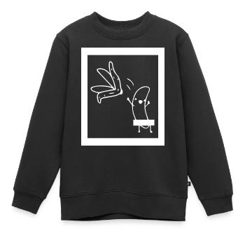Fun Spaß Lustige - Kinder Premium Organic Sweatshirt - Schwarz - Vorne - AI Model Kid Female (0cm)