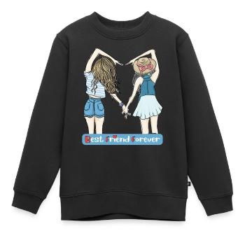 BFF - Best Friend Forever - Sweat Premium enfant bio - noir - Devant - AI Model Kid Female (0cm)