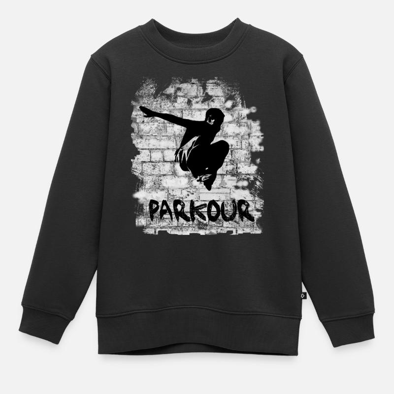 Parkour - Kinder Premium Organic Sweatshirt - Schwarz