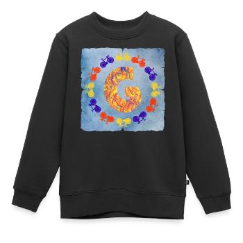 fahrrad e 53 g - Kinder Premium Organic Sweatshirt - Schwarz - Vorne - AI Model Kid Female (0cm)