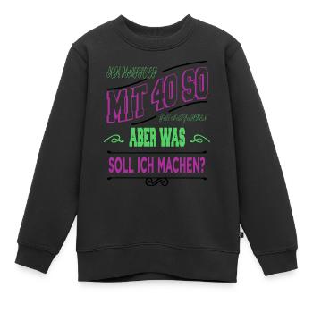 humor geburtstagsgeschenk elternzeit - Kinder Premium Organic Sweatshirt - Schwarz - Vorne - AI Model Kid Female (0cm)