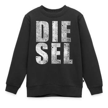 Diesel-Schriftzug Design für Diesel-Fahrer - Kinder Premium Organic Sweatshirt - Schwarz - Vorne - AI Model Kid Female (0cm)