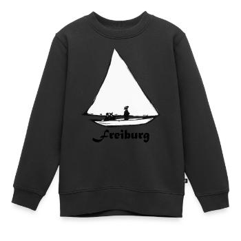 Voilier à Fribourg à Ernst Ludwig Kirchner - Sweat Premium enfant bio - noir - Devant - AI Model Kid Female (0cm)