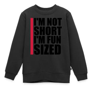 Pas court taille amusante - Sweat Premium enfant bio - noir - Devant - AI Model Kid Female (0cm)