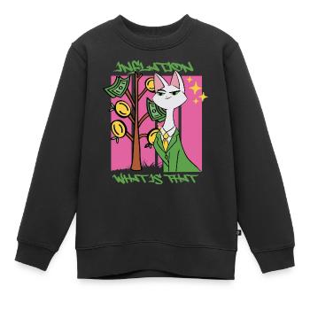 L’inflation qu’est-ce que c’est? - Sweat Premium enfant bio - noir - Devant - AI Model Kid Female (0cm)