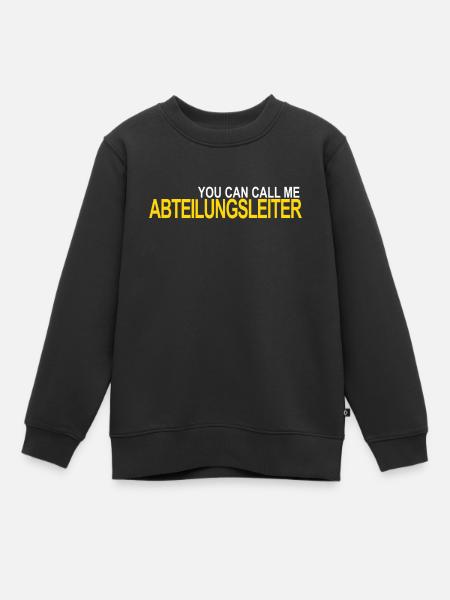 Appelez-moi Chef de département - Sweat Premium enfant bio - noir