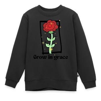 Grandir dans la grâce – Christian - Sweat Premium enfant bio - noir - Devant - AI Model Kid Female (0cm)