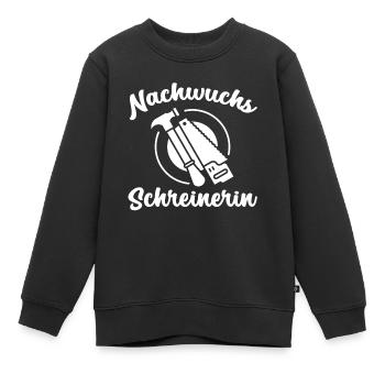 Nachwuchs Schreinerin Nachwuchs Schreiner Baby - Kinder Premium Organic Sweatshirt - Schwarz - Vorne - AI Model Kid Female (0cm)
