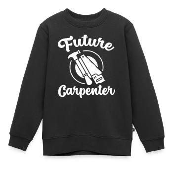 Geboren um Schreiner zu werden Nachwuchs Schreiner - Kinder Premium Organic Sweatshirt - Schwarz - Vorne - AI Model Kid Female (0cm)