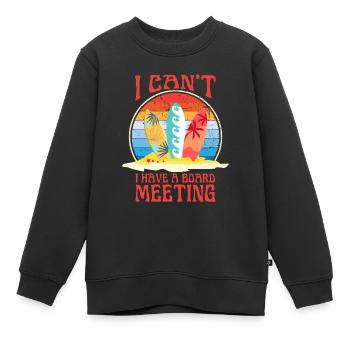 J’AI UNE RÉUNION DU CONSEIL D’ADMINISTRATION - Sweat Premium enfant bio - noir - Devant - AI Model Kid Female (0cm)