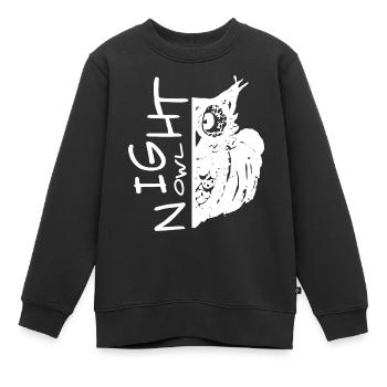 Nachteule - Kinder Premium Organic Sweatshirt - Schwarz - Vorne - AI Model Kid Female (0cm)