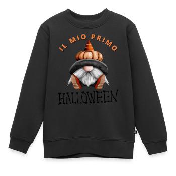 MEIN ERSTER HALLOWEEN-ZWERG - Kinder Premium Organic Sweatshirt - Schwarz - Vorne - AI Model Kid Female (0cm)