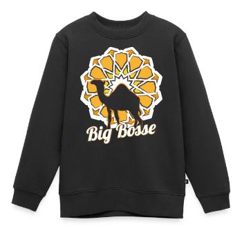 Big Bosse - Sweat Premium enfant bio - noir - Devant - AI Model Kid Female (0cm)