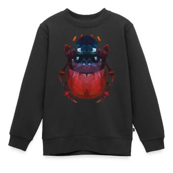 Coléoptère Oxysternon - Sweat Premium enfant bio - noir - Devant - AI Model Kid Female (0cm)