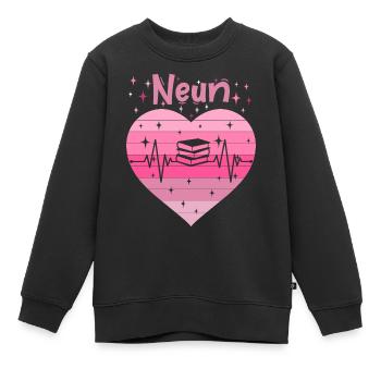 9. Geburtstag Lesen Bücher Buch Mädchen Tochter - Kinder Premium Organic Sweatshirt - Schwarz - Vorne - AI Model Kid Female (0cm)