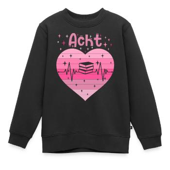 8. Geburtstag Lesen Bücher Buch Mädchen Tochter - Kinder Premium Organic Sweatshirt - Schwarz - Vorne - AI Model Kid Female (0cm)